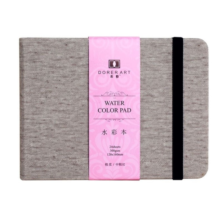 Blok do akwareli 24 kartki 16x24 cm Dorer szary