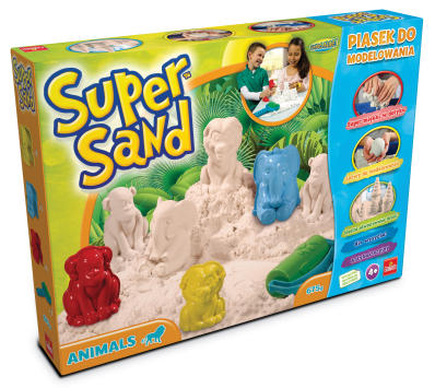 SUPER SAND zestaw piasek i foremki ZWIERZĘTA Goliath
