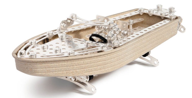 ŁODZIE ŻAGLÓWKI metalowe klocki konstrukcyjne duży zestaw 3 modele EITECH C20