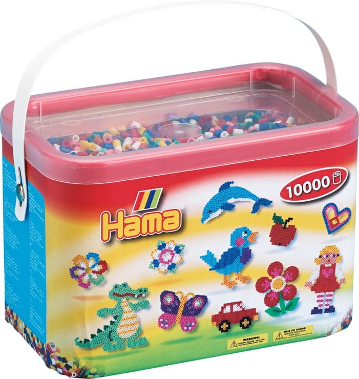 Koraliki do zaprasowania MIDI 10 000 sztuk w pudełku z uchwytem mix kolorów 00 HAMA