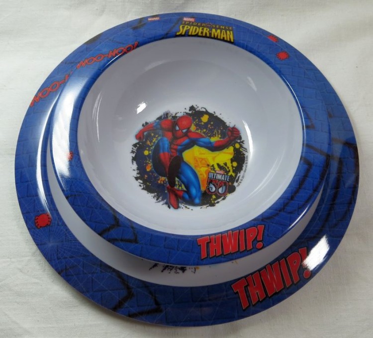 Komplet dla dziecka talerz + miska Spiderman 