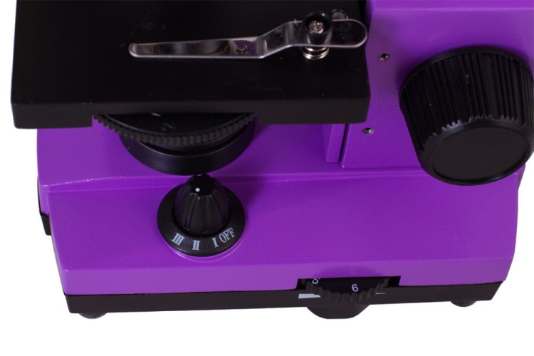 Mikroskop Rainbow 2L PLUS Amethyst fioletowy Levenhuk + GRATIS zestaw K50 do eksperymentów