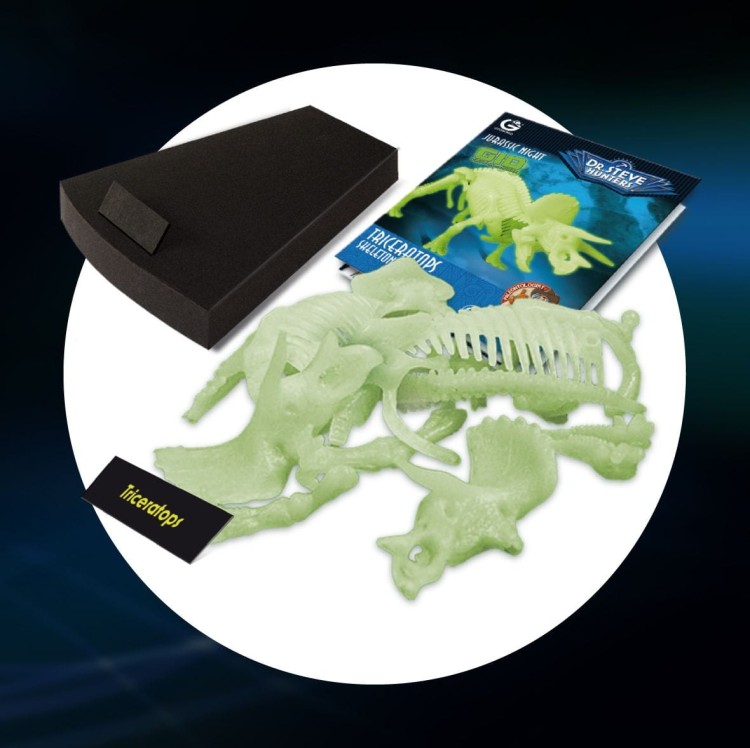 Triceratops model dinozaura 21 cm świecący w ciemności Geoworld