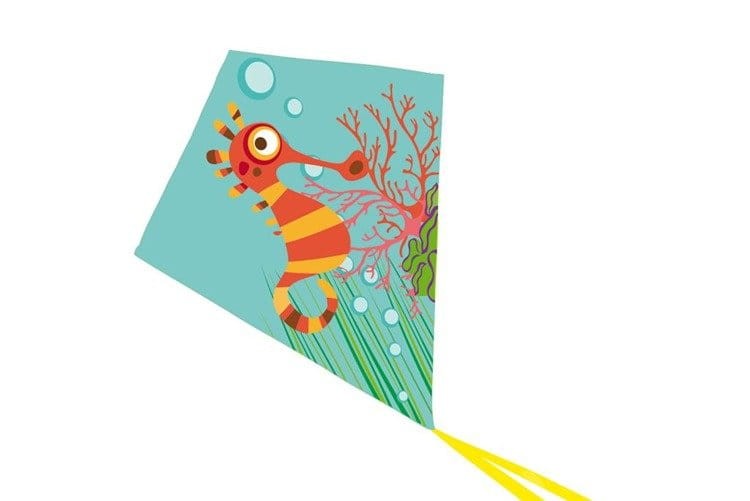 Latawiec klasyczny konik morski scratch