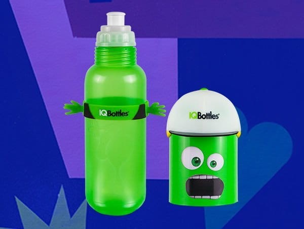 Bidon - butelka 500 ml IQBottles  zielona / biała czapka