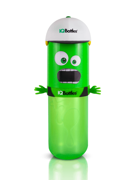 Bidon - butelka 500 ml IQBottles  zielona / biała czapka
