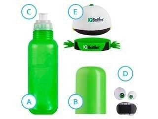 Bidon - butelka 500 ml IQBottles różowa / białe włosy