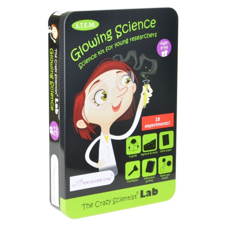 Zestaw do robienia eksperymentów Świecące w Ciemności The Purple Cow