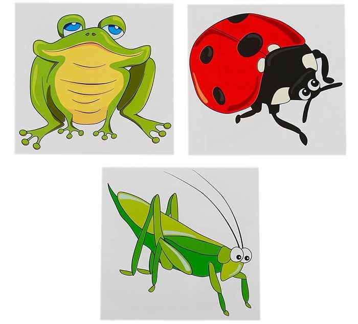 Układanka 9 klocków drewnianych ŁĄKA zwierzęta Safari 6 obrazków Pilch