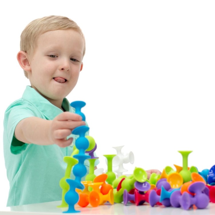 Przyssawki Squigz - zestaw startowy 24 el- klocki konstrukcyjne - Fat Brain Toys