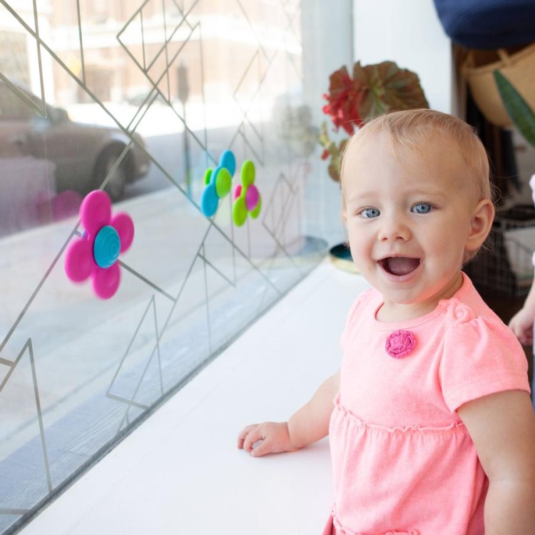 Spinnery na przyssawkach - 3 szt.  - Fat Brain Toys