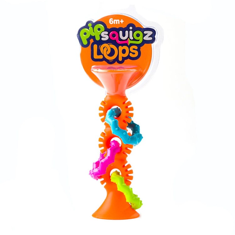 Grzechotka - przyssawka pomarańczowa  - Fat Brain Toys