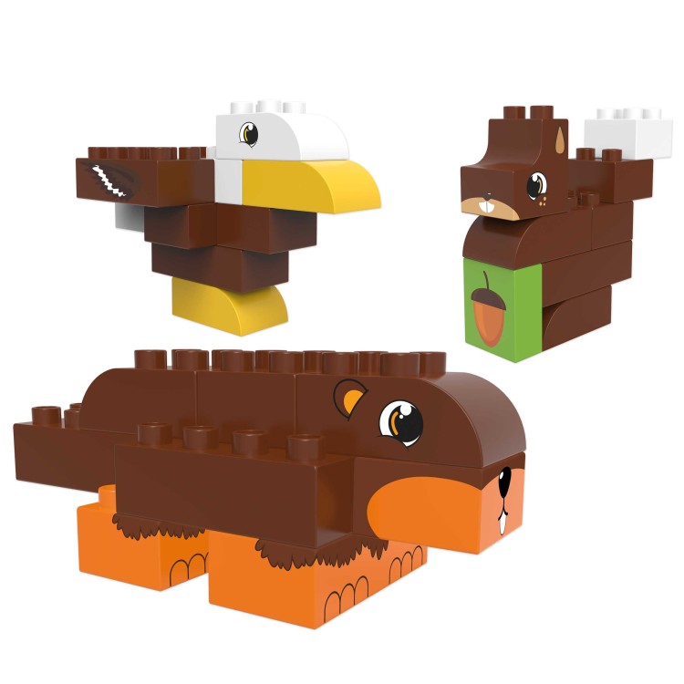 Klocki ekologiczne - zwierzęta leśne 3w1 27 el - BIOBUDDI