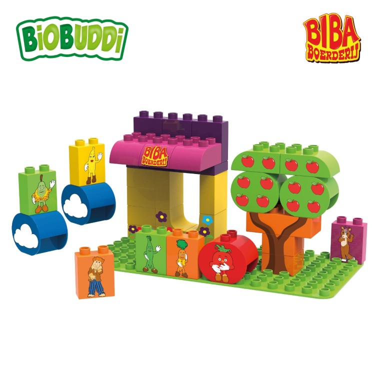 Klocki ekologiczne - Targ - 32 el - BIOBUDDI