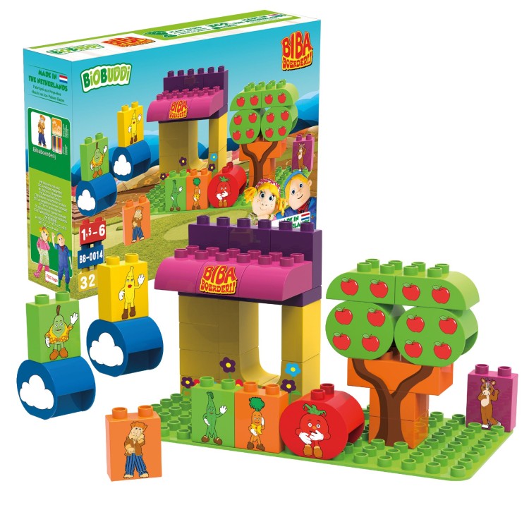 Klocki ekologiczne - Targ - 32 el - BIOBUDDI
