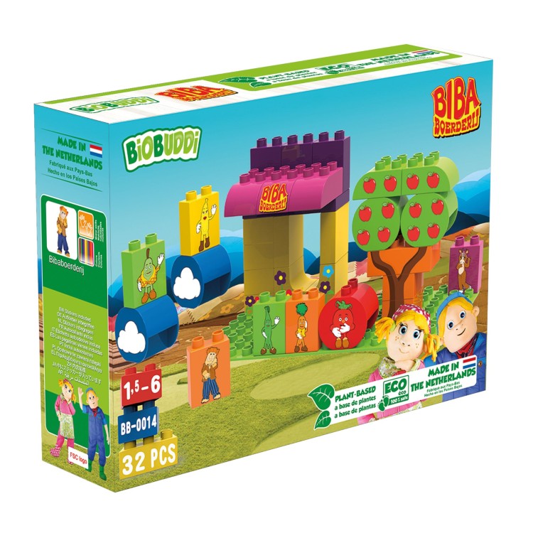 Klocki ekologiczne - Targ - 32 el - BIOBUDDI