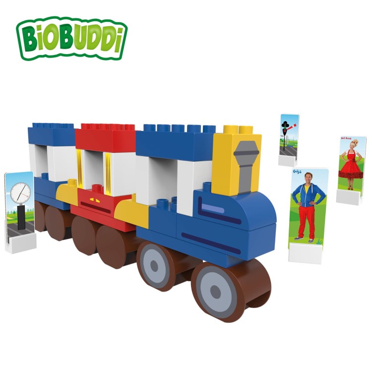 Klocki ekologiczne - Pociąg - 41 el - BIOBUDDI