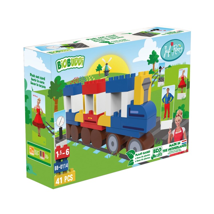 Klocki ekologiczne - Pociąg - 41 el - BIOBUDDI
