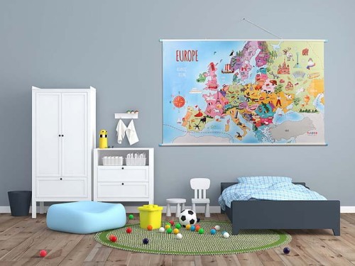 MAPA edukacyjna Polski / Europy na sznurku 2 rodzaje Tuloko