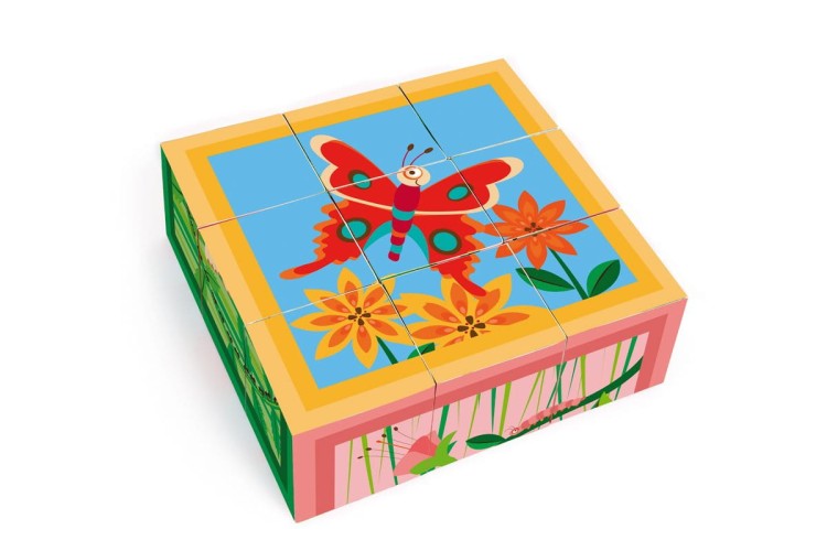 Puzzle DŻUNGLA układanka 9 klocków kostki Scratch