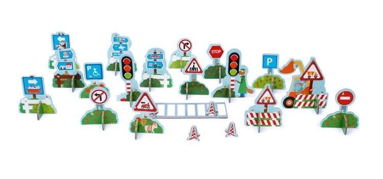 Ulica i znaki drogowe - makieta - Scratch