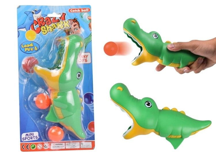 Strzelający dinozaur POP DINO z 2 piłkami