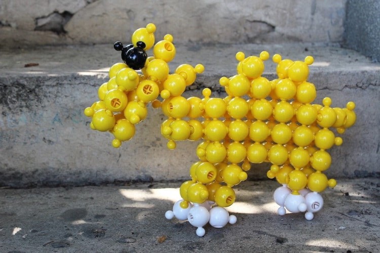 Klocki konstrukcyjne - Zwierzęta - 308 el. - Loowi