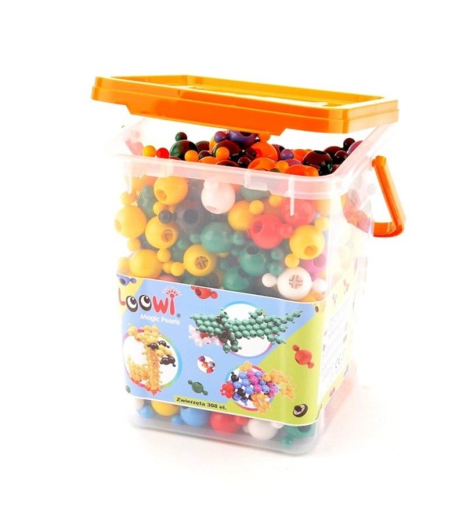 Klocki konstrukcyjne - Zwierzęta - 308 el. - Loowi