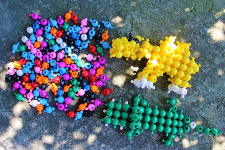 Klocki konstrukcyjne - Zwierzęta - 308 el. - Loowi