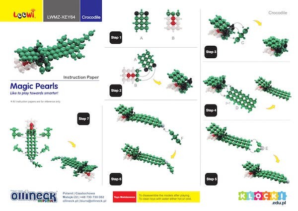 Klocki konstrukcyjne - Zwierzęta - 308 el. - Loowi