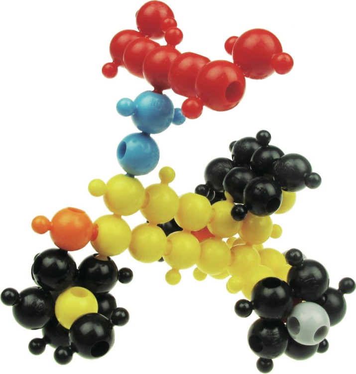 Klocki konstrukcyjne - Renifer i rower - 125 el. - czerwone Loowi