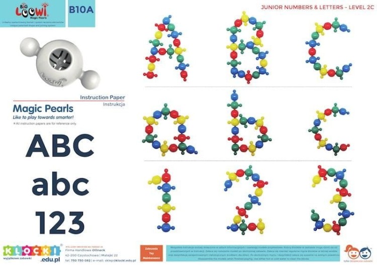 Klocki konstrukcyjne - zestaw startowy - 44 el. - Big Loowi