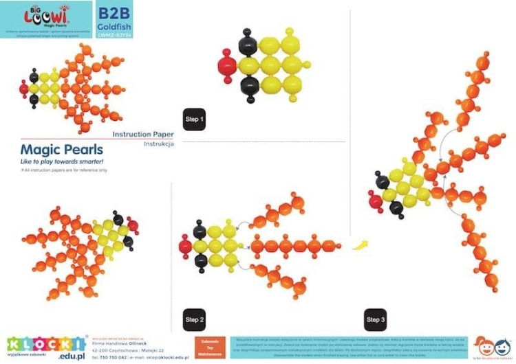 Klocki konstrukcyjne - zestaw startowy - 44 el. - Big Loowi