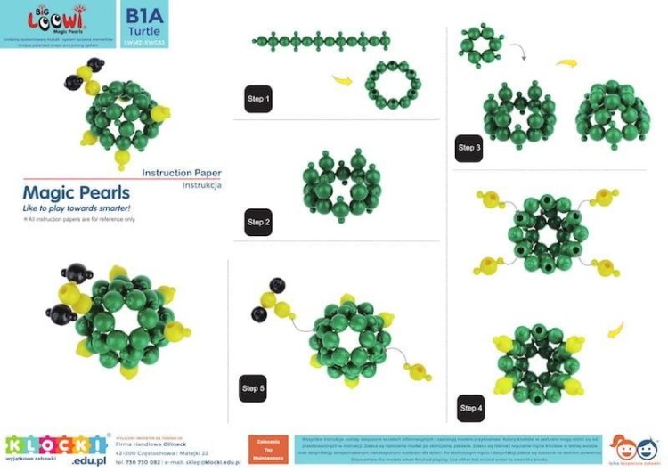 Klocki konstrukcyjne - zestaw 110 el. - Big Loowi