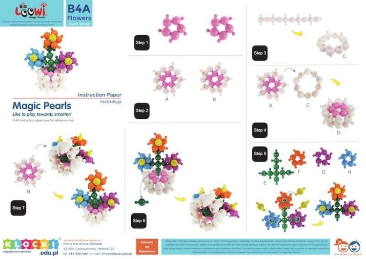 Klocki konstrukcyjne - zestaw 110 el. - Big Loowi