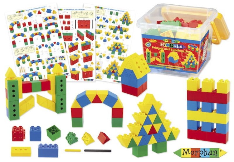 Klocki Budynki i mosty 100 el. - Hi Qube Kindergarten Morphun