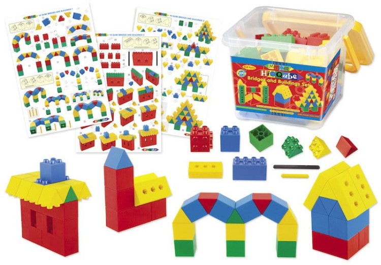 Klocki Budynki i mosty 100 el. - Hi Qube Kindergarten Morphun
