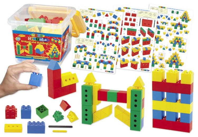 Klocki Budynki i mosty 100 el. - Hi Qube Kindergarten Morphun