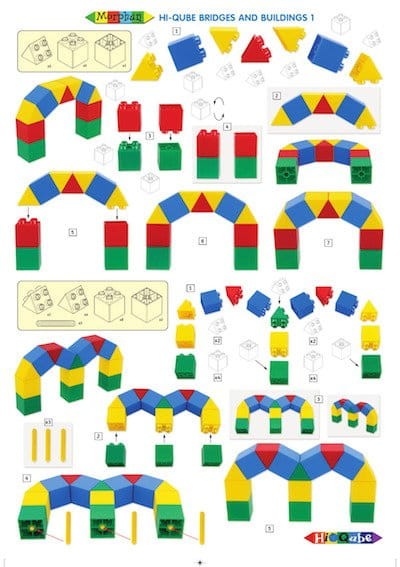 Klocki Budynki i mosty 100 el. - Hi Qube Kindergarten Morphun