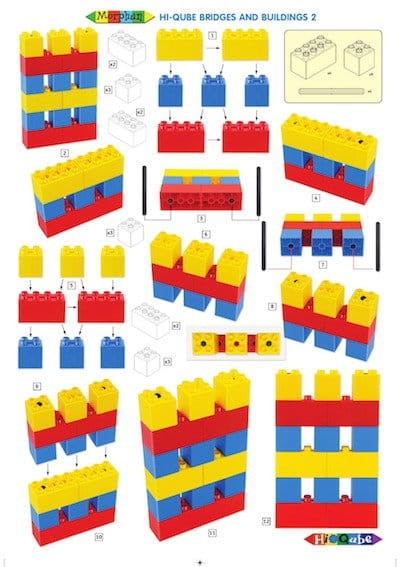 Klocki Budynki i mosty 100 el. - Hi Qube Kindergarten Morphun
