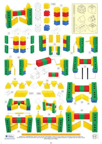 Klocki Budynki i mosty 100 el. - Hi Qube Kindergarten Morphun