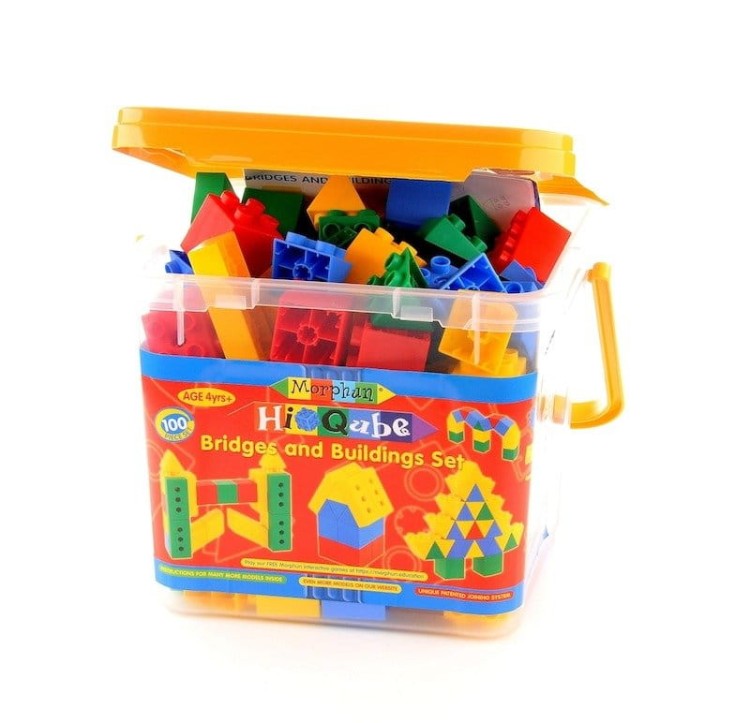 Klocki Budynki i mosty 100 el. - Hi Qube Kindergarten Morphun