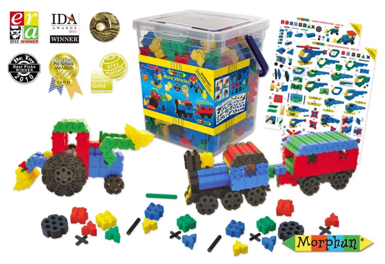 Klocki pojazdy 300 el. -  Junior Morphun