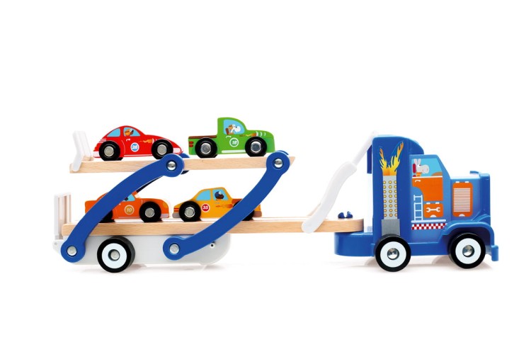 Auto laweta - transporter + 4 autka SCRATCH 