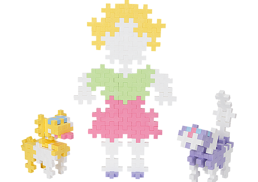 klocki plus-plus midi 70 el. w walizce pastel