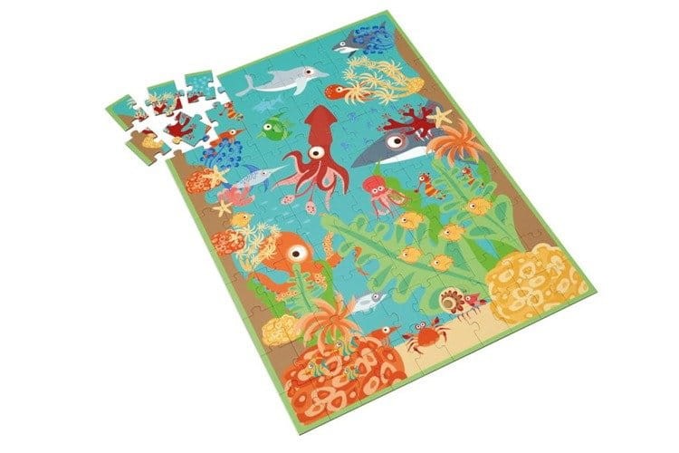 Puzzle układanka 100 elementów OCEAN scratch