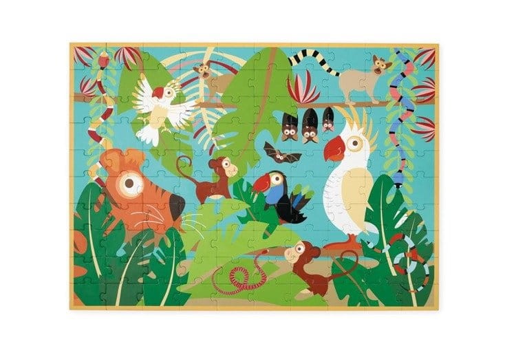 Puzzle układanka 100 elementów DŻUNGLA scratch
