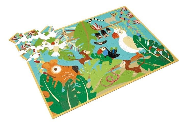 Puzzle układanka 100 elementów DŻUNGLA scratch