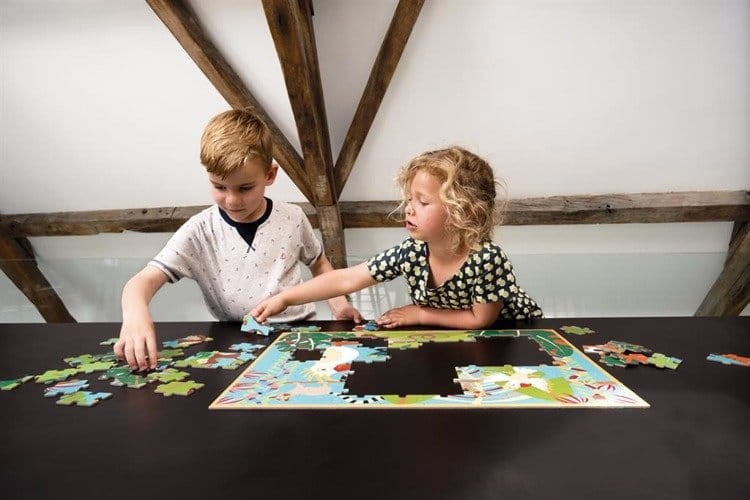 Puzzle układanka 100 elementów DŻUNGLA scratch