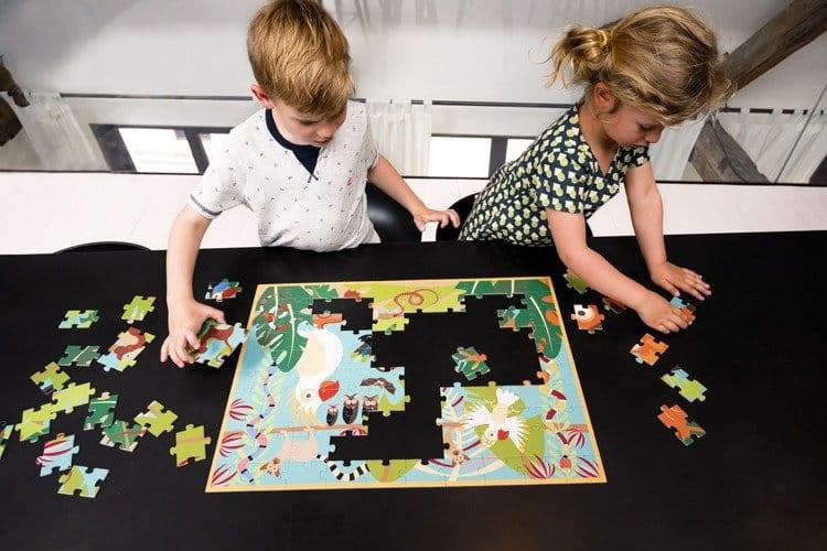 Puzzle układanka 100 elementów DŻUNGLA scratch